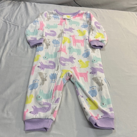 Carter's - Pastel Fleece Onesie Sleeper - Picture 1 of 3